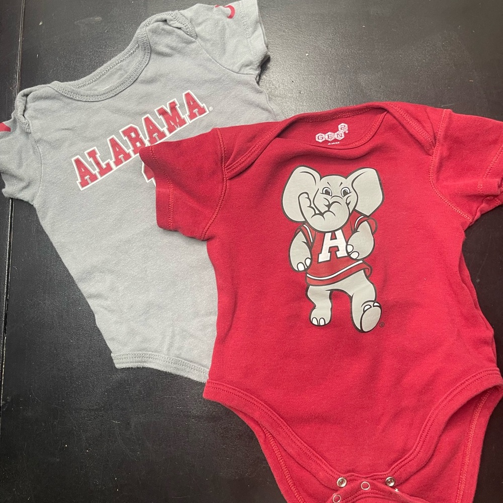 Alabama Gray Crimson Alabama Crimson Tide Big Al Otis Bodysuit